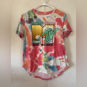 MTV Spring break Cotten women’s Tiedye tee Size Med